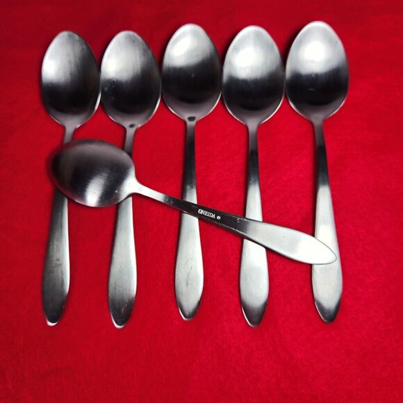 Oneida Tablespoons Set of 6 Mooncrest Pattern 7" Length - Picture 1 of 9